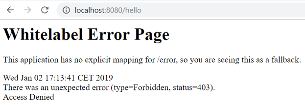 403 error accessed denied