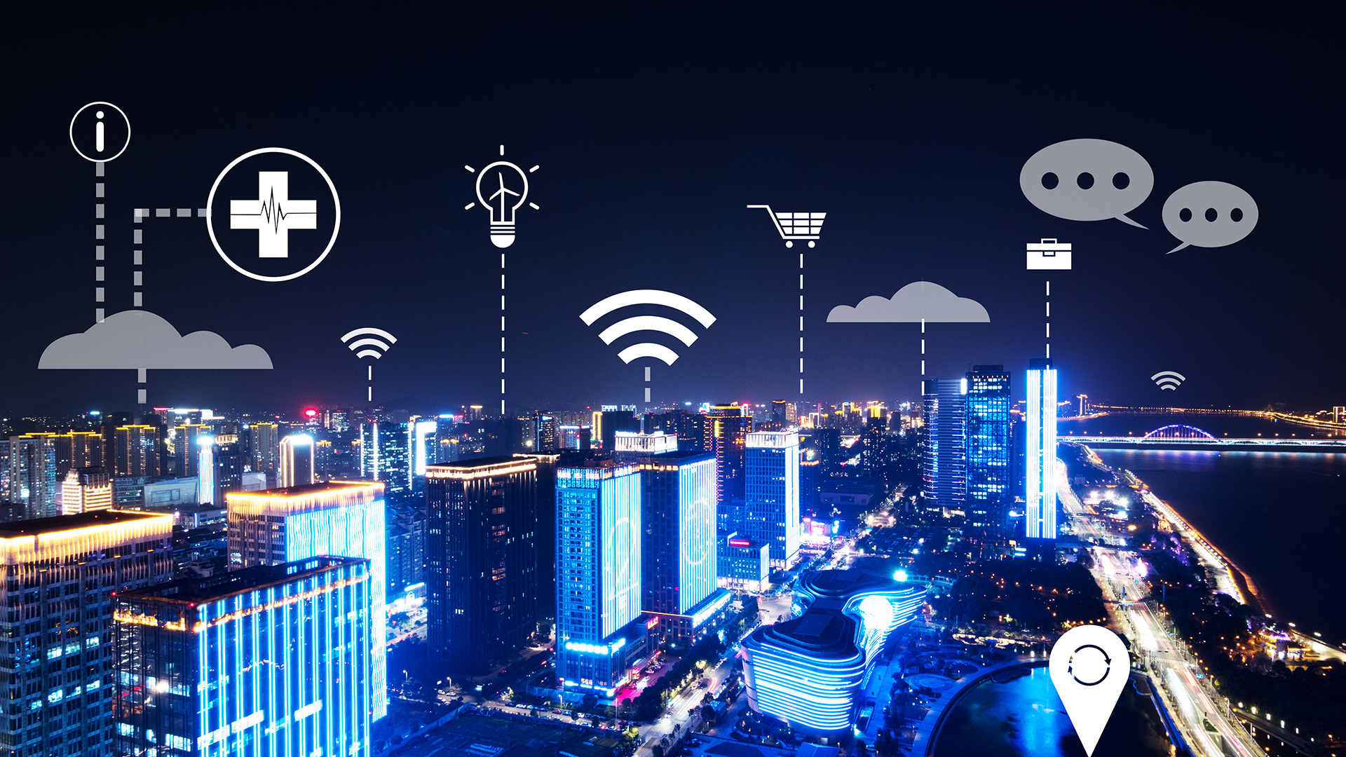 City landscape at night 